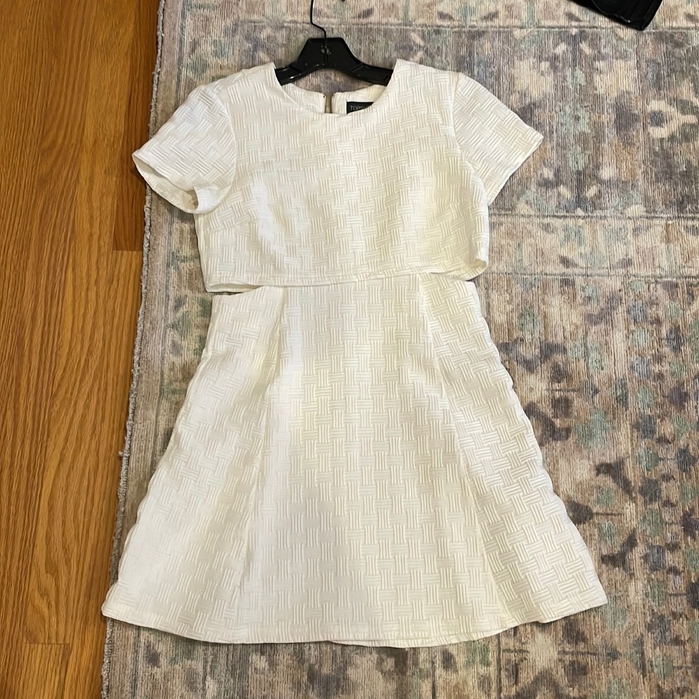Top shop white sled mini dress